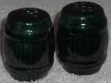 Frankoma barrel shakers glazed onyx black